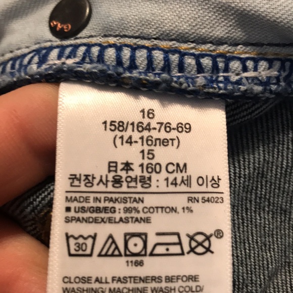 NWT Size16 Teen Boys Gap Jeans ๐ Relaxed Taper Fit ๐ Dark Wash - Picture 3 of 5